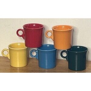 Homer Laughlin USA NEW FIESTA MULTIPLE COLORS (5) MUGS Dopamine Decor Minimalist